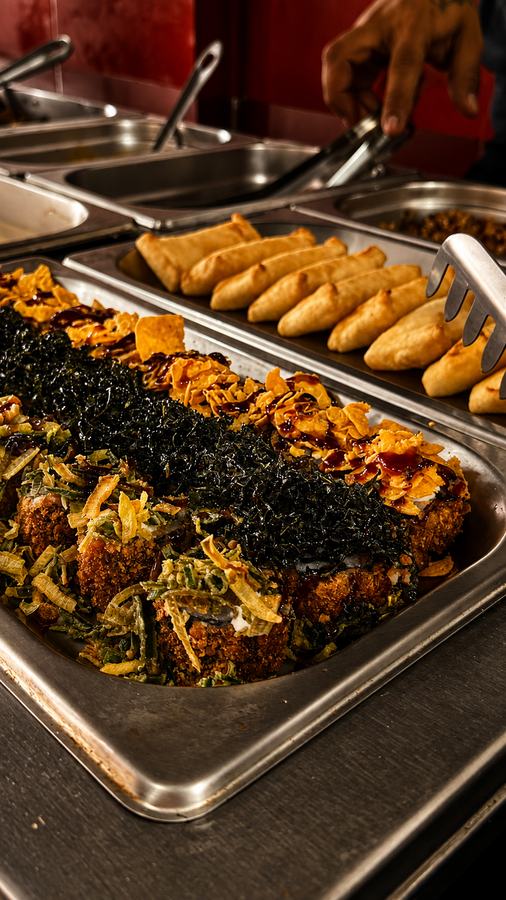 Croquetes e petiscos no buffet do Gula's em Palhoça